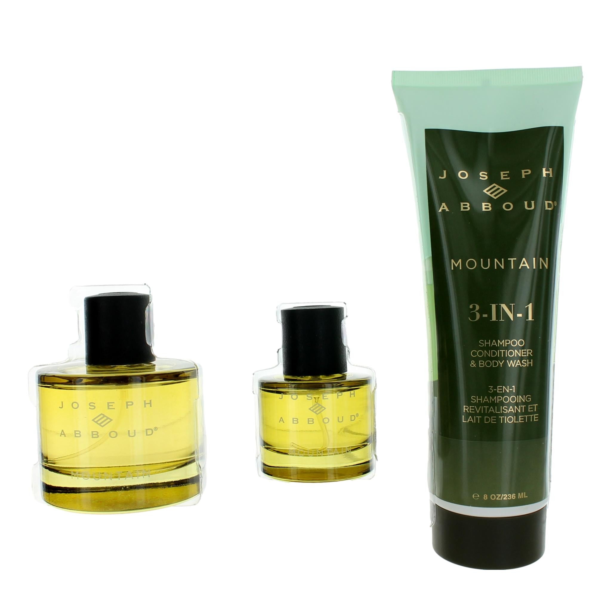 Bottle of Mountain by Joseph Abboud, 3 Piece Gift Set for Men